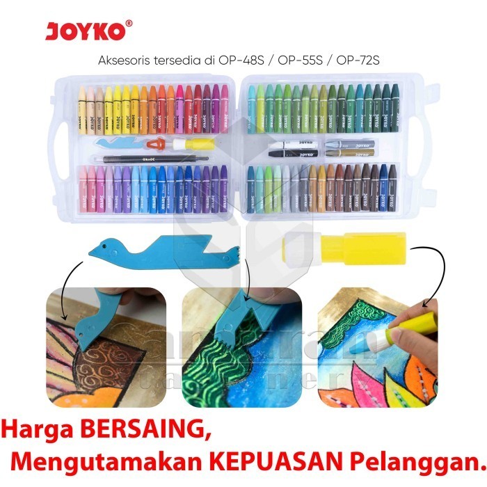 

PROMO!! -Crayon Joyko OP-48s / Oil Pastel OP 48s / Krayon Minyak isi 48 Warna