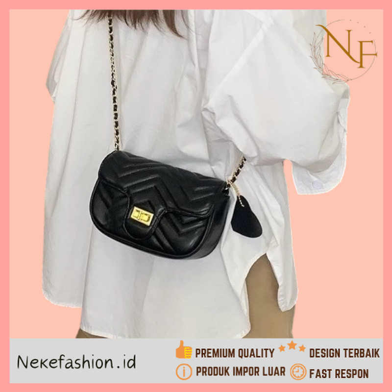 NEKE FASHION Premium Kualitas - Tas Selempang Wanita Tas Selempang Kecil Wanita Tas Rantai Wanita Ta