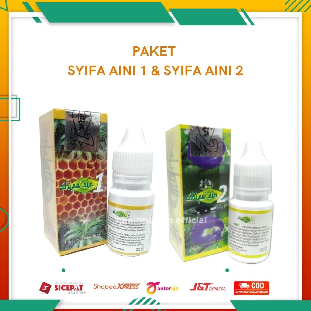 Paket Syifa Aini 1 dan Syifa Aini 2 Herbal Obat Tetes Mata bq