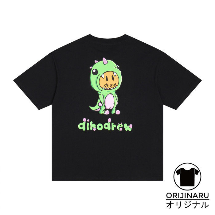 Tshirt Drew Dino Black Tee Drew House Baju Kaos Branded Pria ドリューハウス