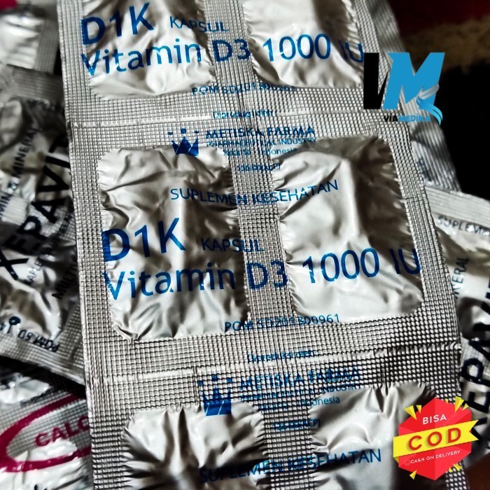 murah- d1k vitamin d3 1000 iu strip -ORI ✔️