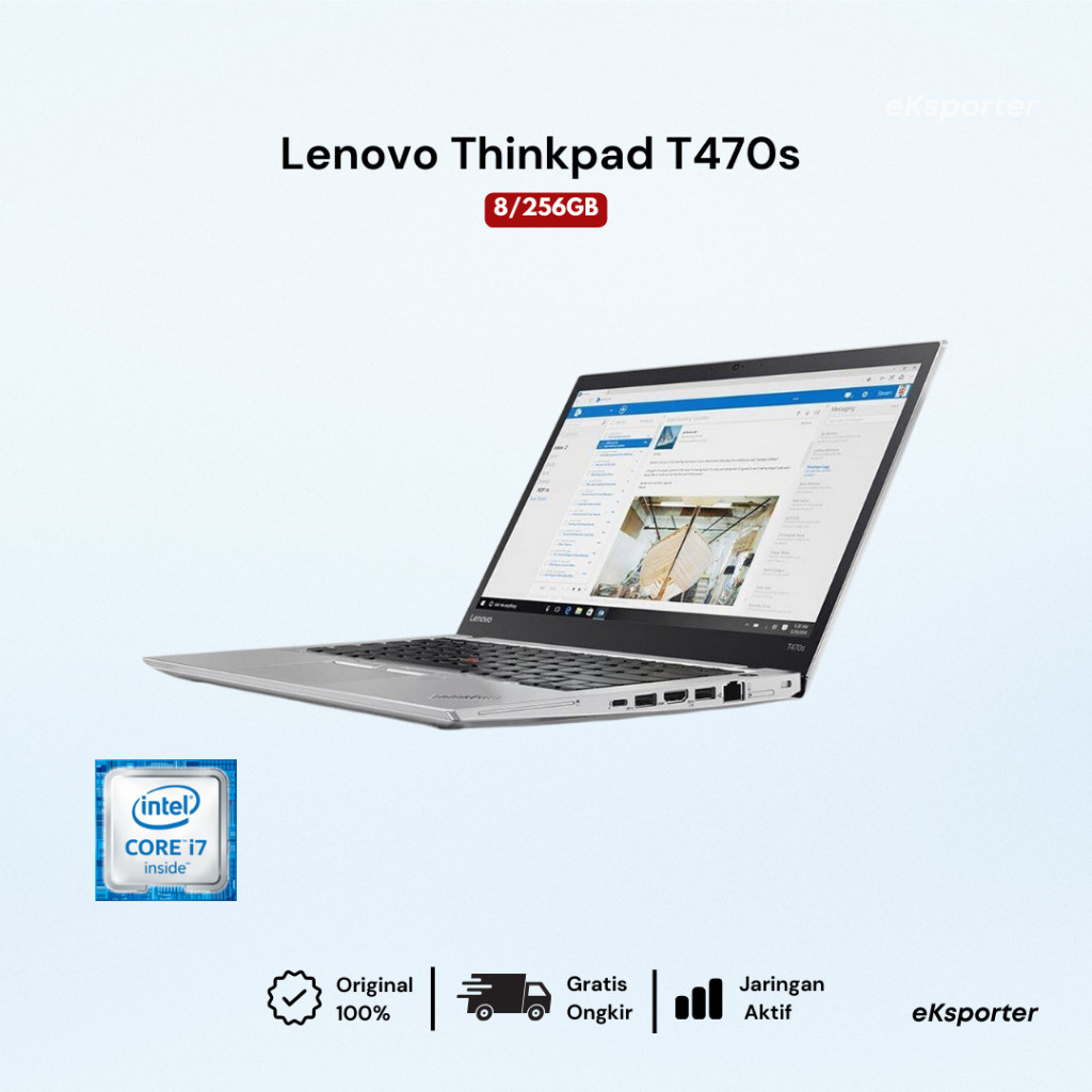 PROMO AWAL BULAN Lenovo Thinkpad T470s 7th gen Intel Core i7 | RAM8GB SSD 256GB