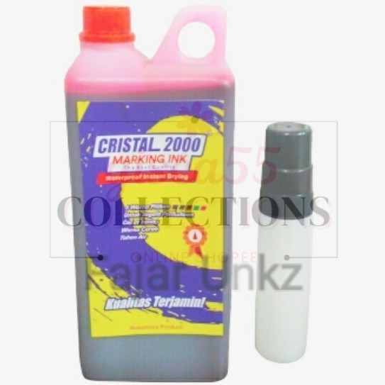 

Tinta Spidol Permanent Karung Refill Cristal 2000 Kemasan 1 Liter - Merah