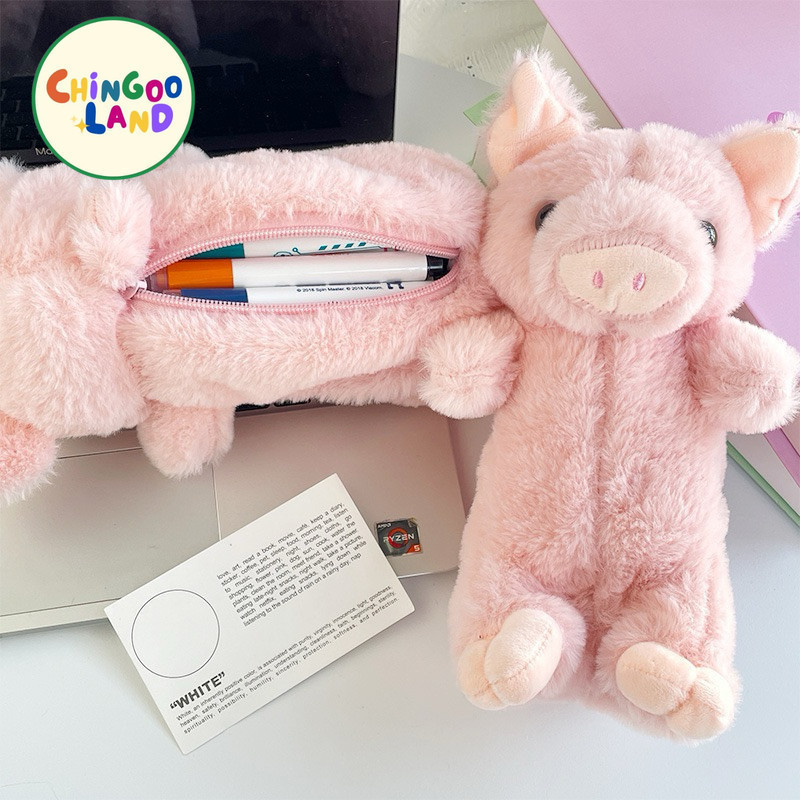 

Chingooland Piglet Tempat Pensil Boneka Babi Pig Pink