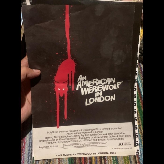 Original Poster Film Official An American Werewolf In London
