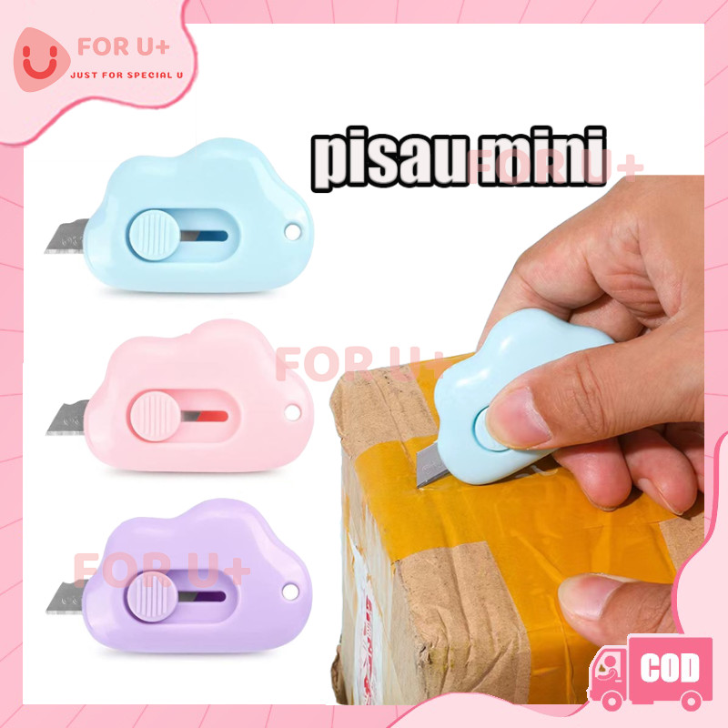 

Pisau Cutter Mini Model Awan / DuaWarna Cutter Mini Bentuk Awan / Mini Cutter Lucu Bentuk Awan Pisau Kartun Untuk
