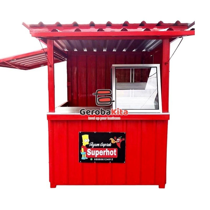 

FROMO SLE SPESIAL Booth Container kuliner dengan etalase dan lantai