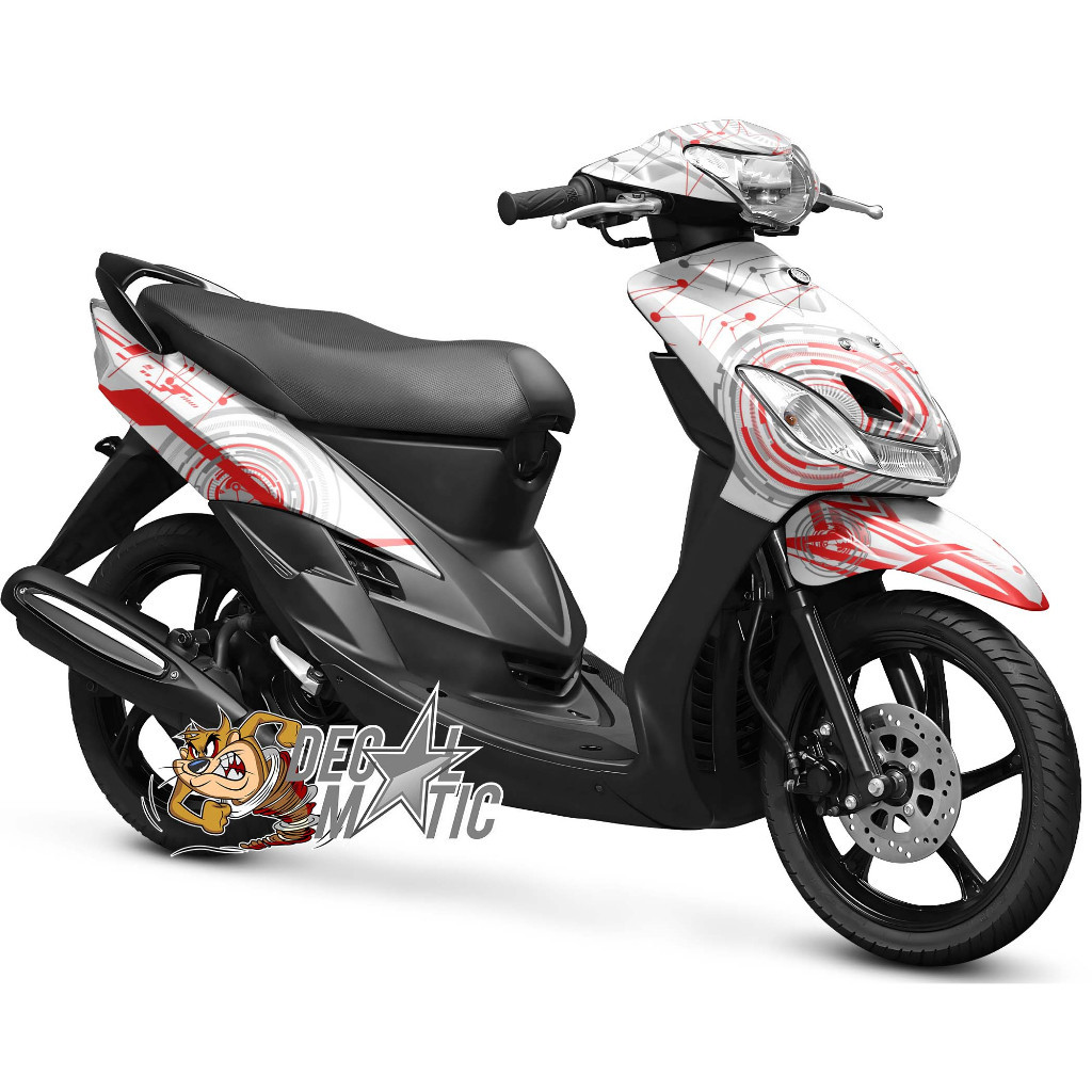 Decal Mio Sporty Full Body Stiker Full Body Motor Mio Smile Sporty Grafis Techno