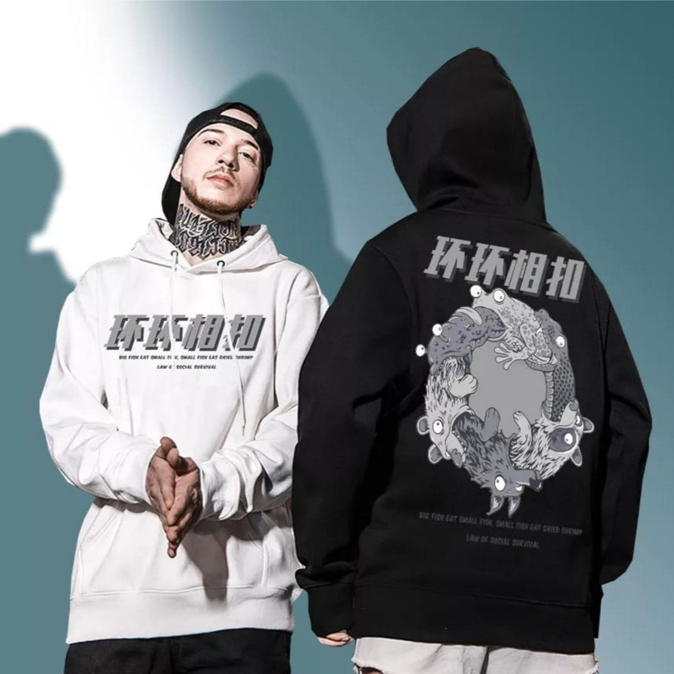 Hoodie Premium Kekinian Outfit Fashion OOTD Cowok Cirle Animal Murah Original