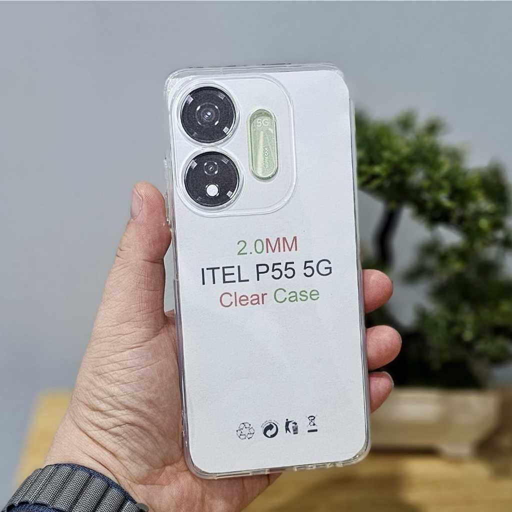 C/C- CASING COVER ITEL A70 P55 5G / P40 / VISION 1 PRO / VISION 1 PLUS / VISION 2 / VISION 2 PLUS / VISION 3 PLUS / VISION 5 / A26 / A27 / A49 / A58 PRO / A60 / A60S / S23 HD BENING 2.0 MM SOFT CASE TRANSPARAN  / SILICON BENING TEBAL