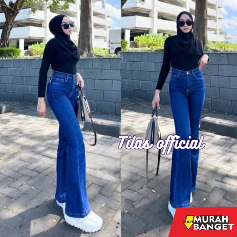 Celana Denim Wanita Terbaru- Celana Cutbray Jeans Wanita Highwaist T019 Celana Jeans Wanita - Jeans 