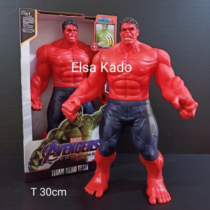 Action Figure Hulk Merah Red Ver. Avengers Endgame Mainan Anak - Hulk Red