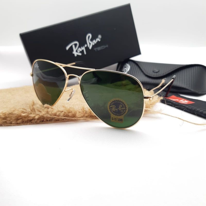 TERLARIS  KACAMATA RAY BAN AVIATOR LENSA ASLI KACA POLARIZED PRIA WANITA ORIGINAL FULLSET