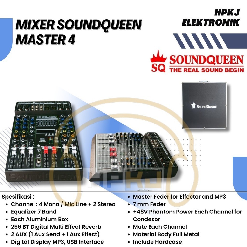 MIXER AUDIO SOUNDQUEEN MASTER 4 CHANNEL MIXER SOUND QUEEN MASTER 4CH