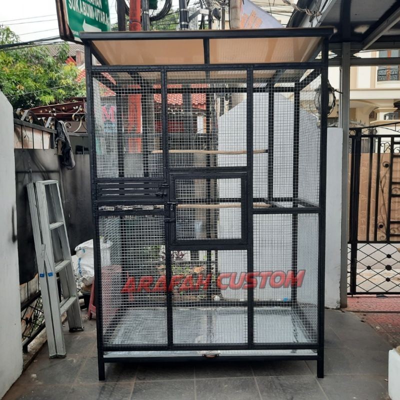 Sangkar Kandang Ternak Koloni Aviary Besar Kawat Tebal Burung Macaw Kakatua Falk Nuri Lovebird Murai