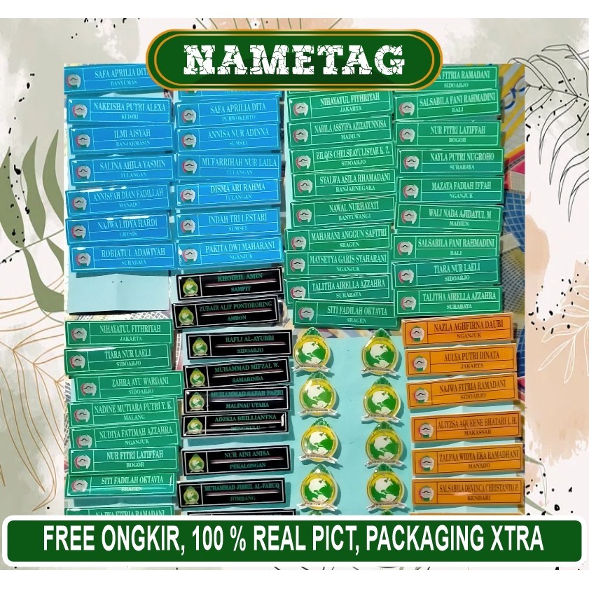 

Name Tag Nama Dada Akrilik Magnet Peniti