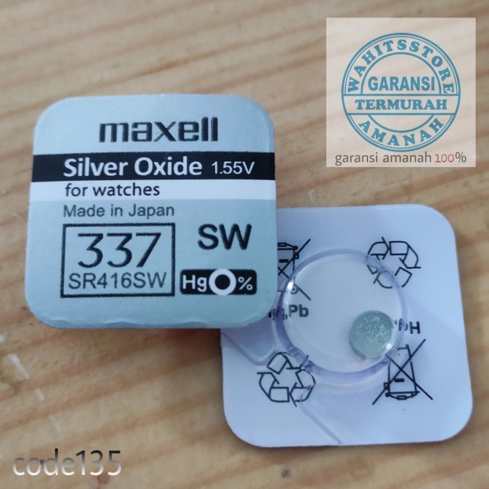 Baterai Jam Tangan M*xell SR416SW 337  JAPAN ASLI