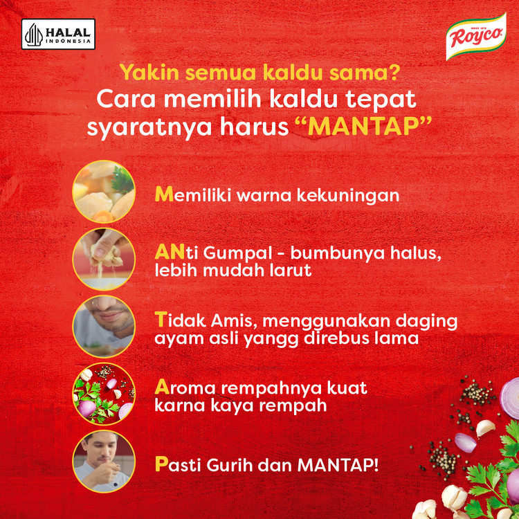 Royco BUMBU KALDU Penyedap Makanan Penyedap Rasa AYAM Beryodium 220G x2-4