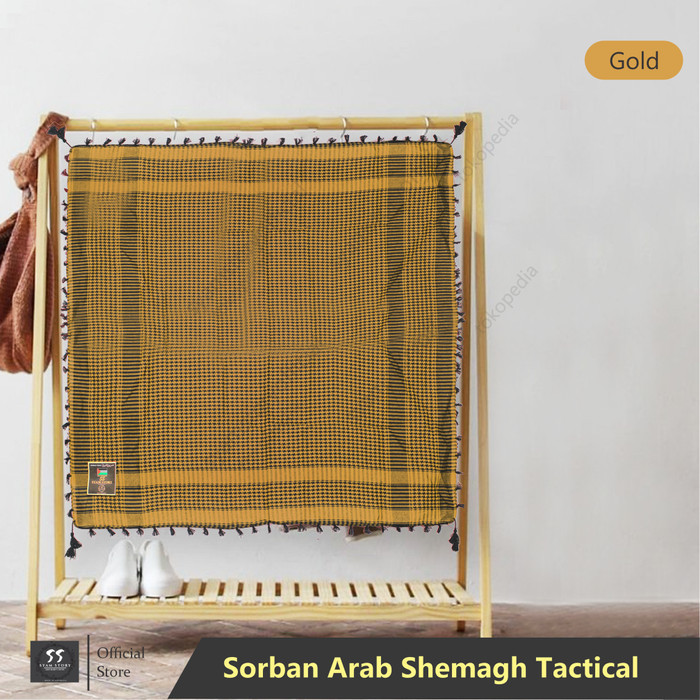 Sorban Arab Kuncir Sorban Tactical Shemagh - 'Putih Polos