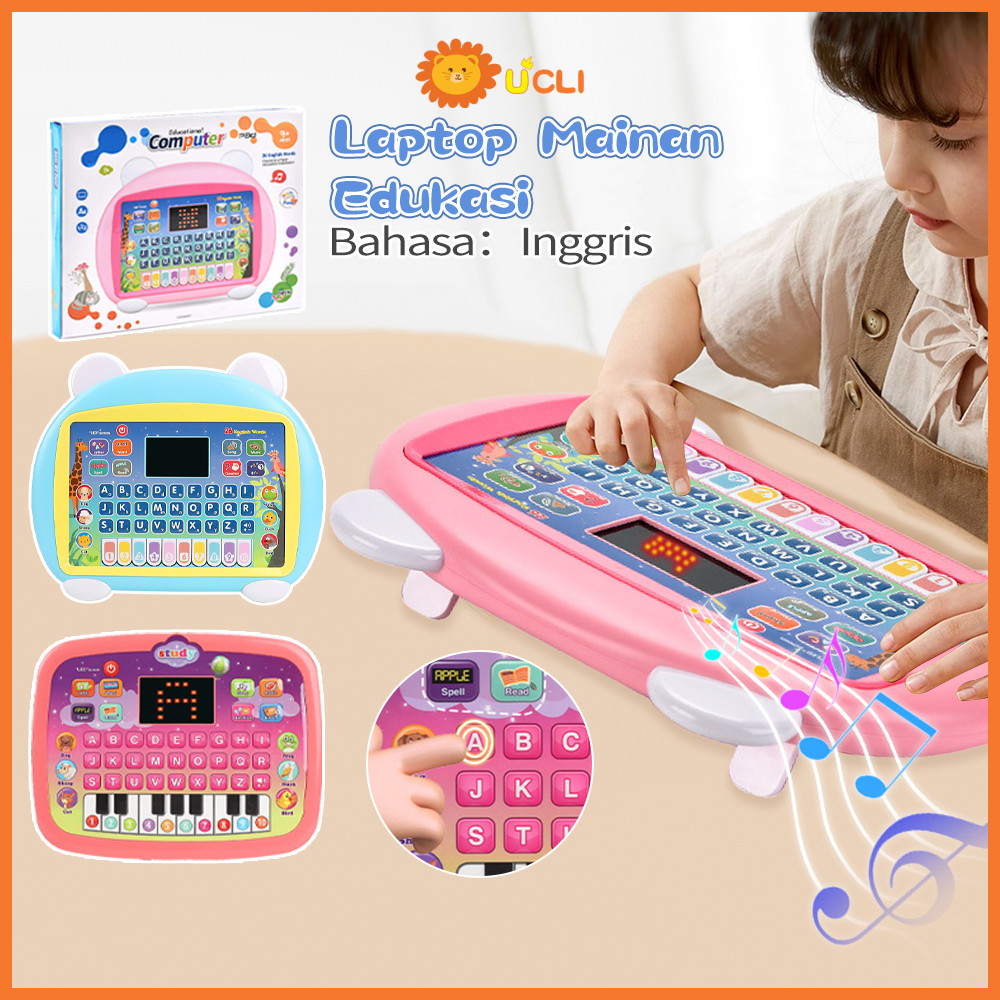 Ucli Mainan Tablet Belajar Huruf Laptop/Laptop Mainan Anak Untuk Belajar Huruf Tablet Musik/Tablet