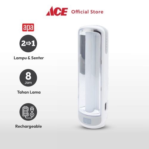 Ace Apa Lampu Darurat Dengan Fungsi Torch 8 W - Putih Emergency Lamp Lampu Camping Portable Travel L