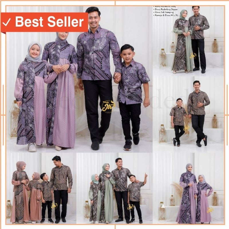 Batik COuple Murah kekinian / SARIMBIT LEBARAN TERBARU BAJU BATIK COUPLE KELUARGA RAYA SERIES / SET 