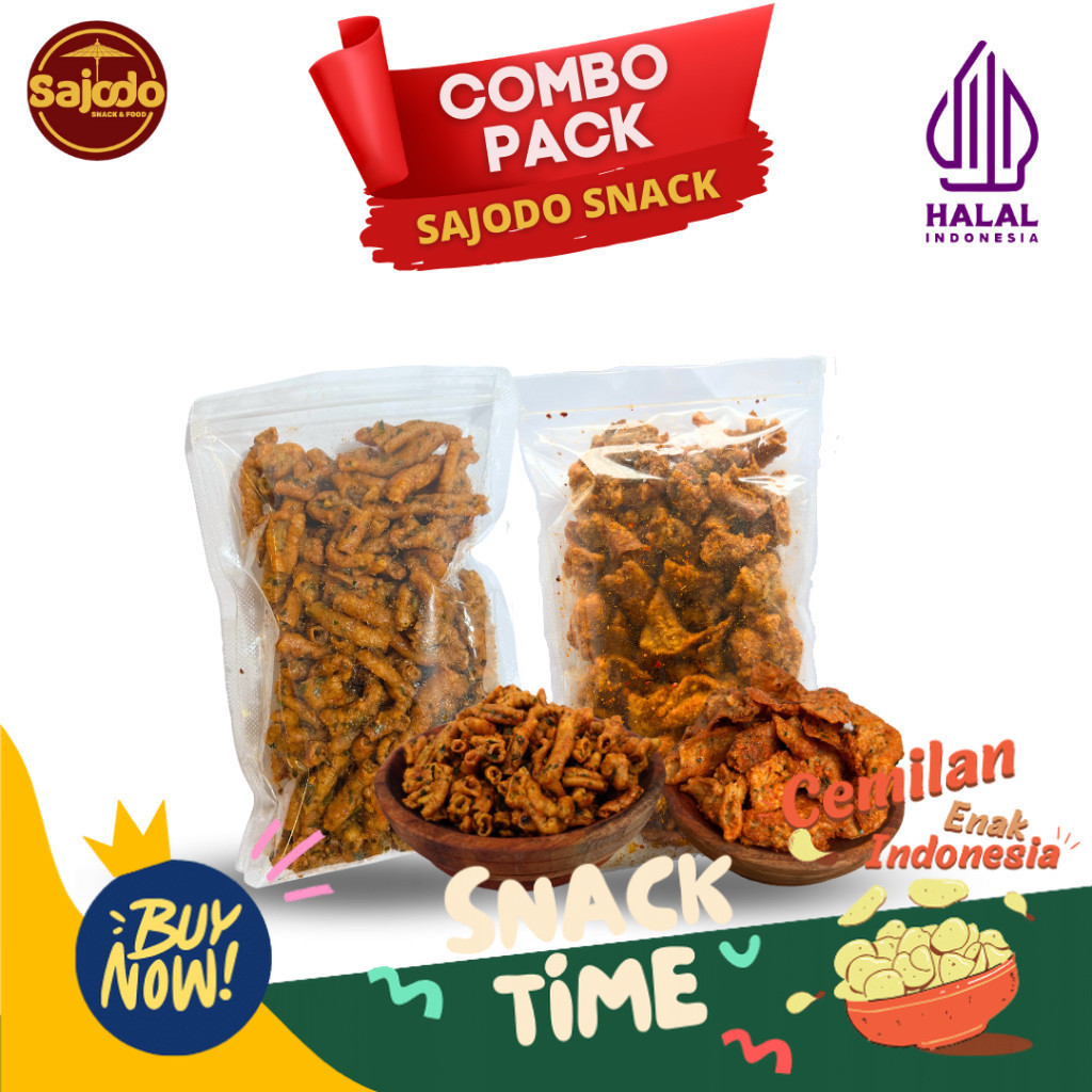 

Special Diskon Sajodo Snack [COMBO PACK] Kulit Ayam Crispy + Usus Ayam Crispy 250 Gram - Makanan Ringan