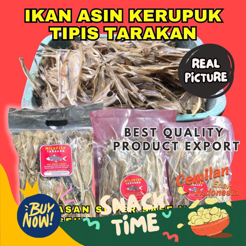 

Special Diskon Promo 500 gr / 1 Kg Ikan Asin Kerupuk tipis khas kota Tarakan,Best Quality