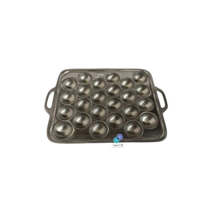 

cetakan takoyaki / baklor lubang 24 & 13 bahan almunium - 24 lubang