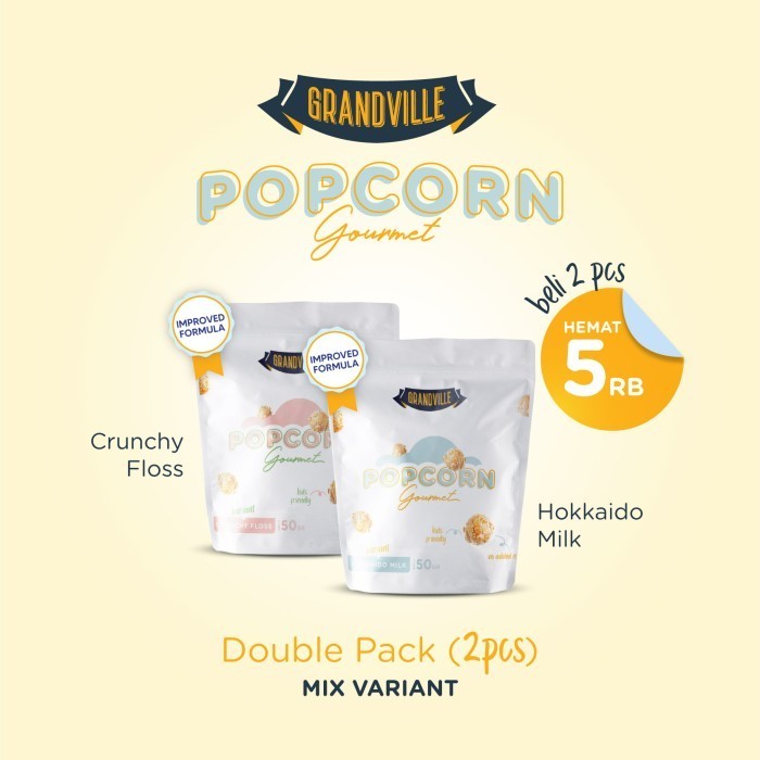 

NEW Grandville Popcorn Gourmet Double Pack (2pc) - Mix Variant
