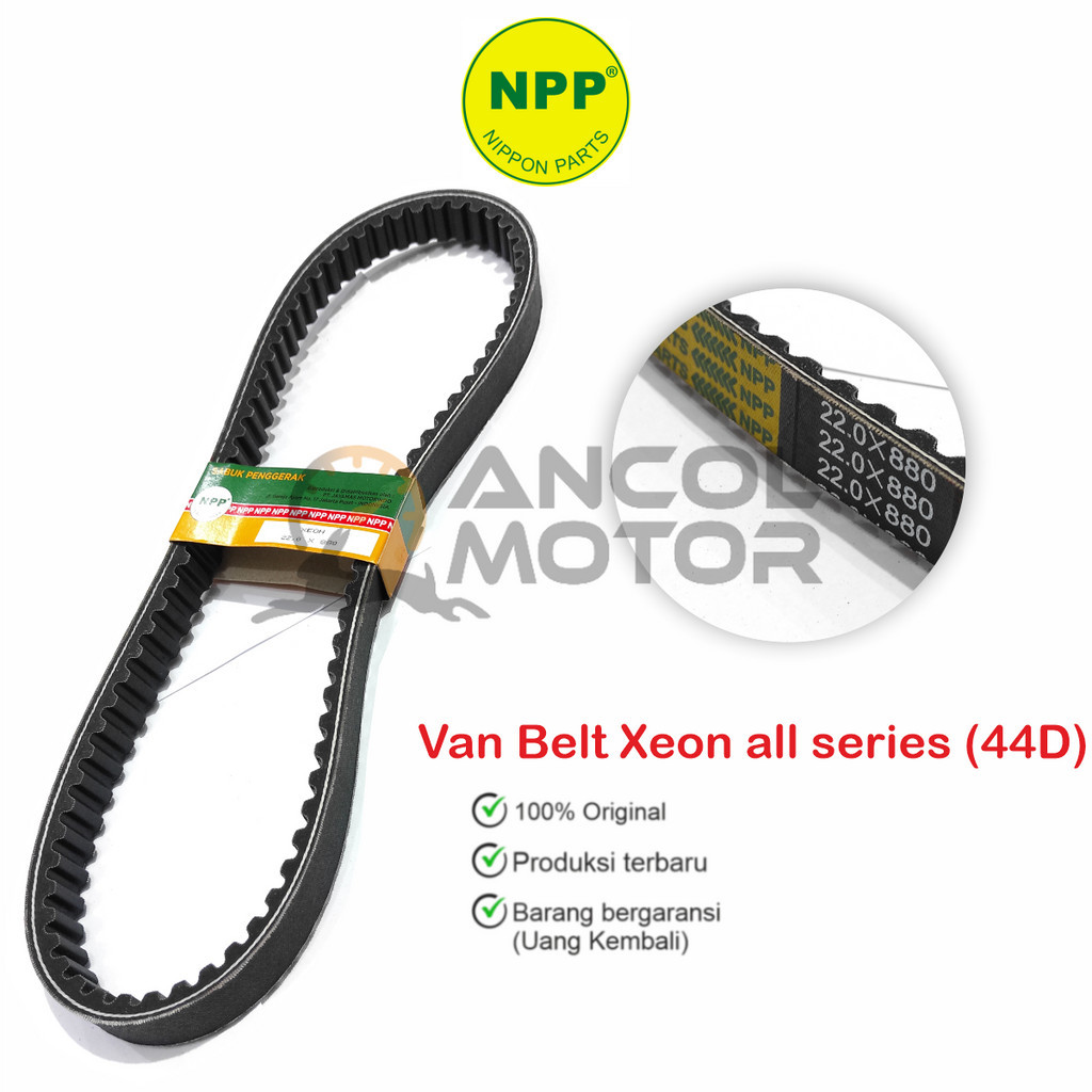 NPP V Belt Xeon Karbu RC Aerox Old Vbelt Timing Van Belt CVT Motor 44D