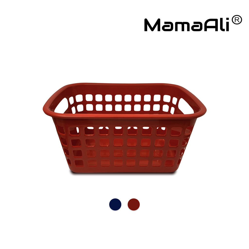 MamaAli Tempat Keranjang Serba Guna Buah Sayuran / Baju Kotor Pakaian Plastik Laundry Basket, M-101