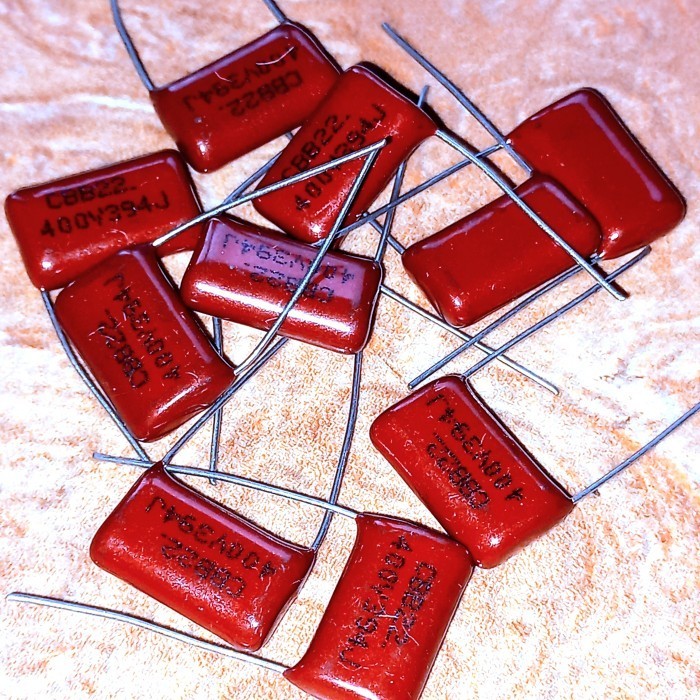 capasitor milar 394j 400v 394 j 400 v 390n 390nf mylar kapasitor 390j