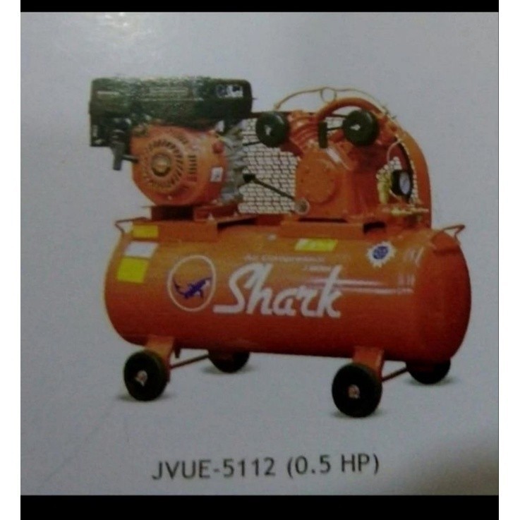 Kompressor Angin Kompresor Udara Shark 1/2 pk 0,5 hp penggerak Mesin bensin
