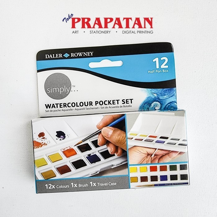 

Daler Rowney Simply Watercolor Pocket Set 12c -YY41