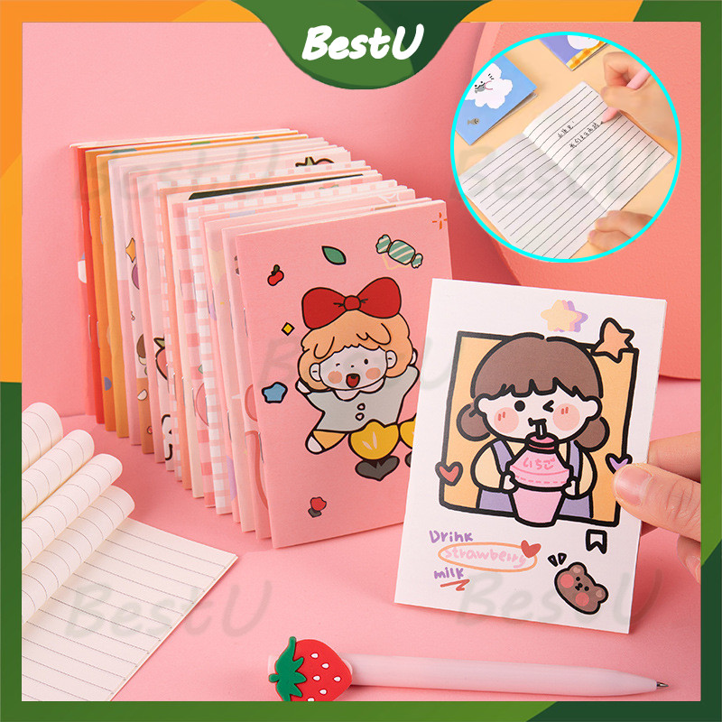 Mini Notebook/mini book notepad karakter /Motif Kartun Lucu Buku Catatan Kecil