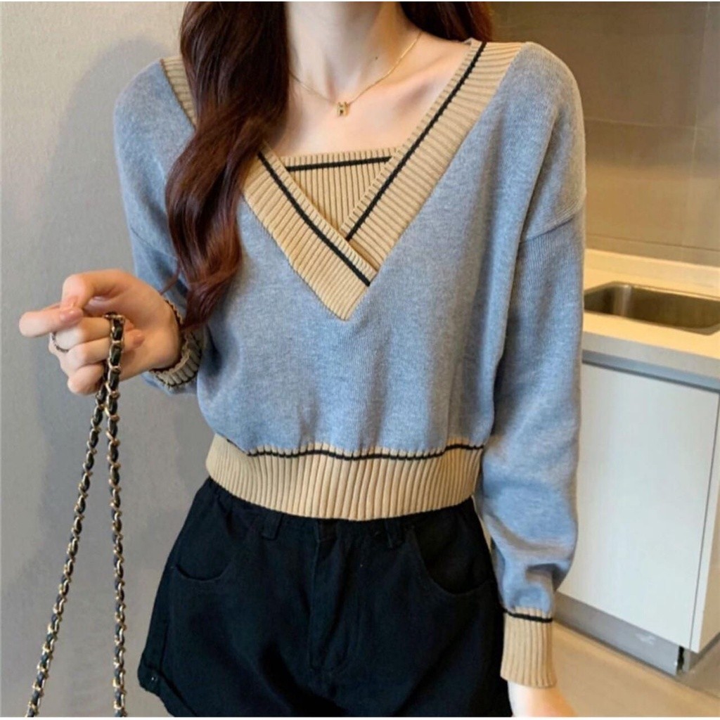 BAJU BLOUSE WANITA PREMIUM OOTD KEKINIAN KORESN STYLE JULIE TOP FASHION CASUAL OUTFIT MURAH