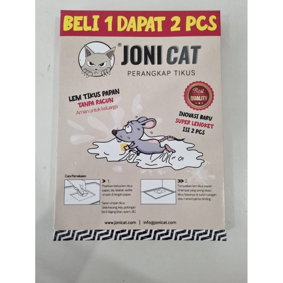 Perangkap Lem Tikus paling Kuat Jonicat Murah Beli 1 dapat 2