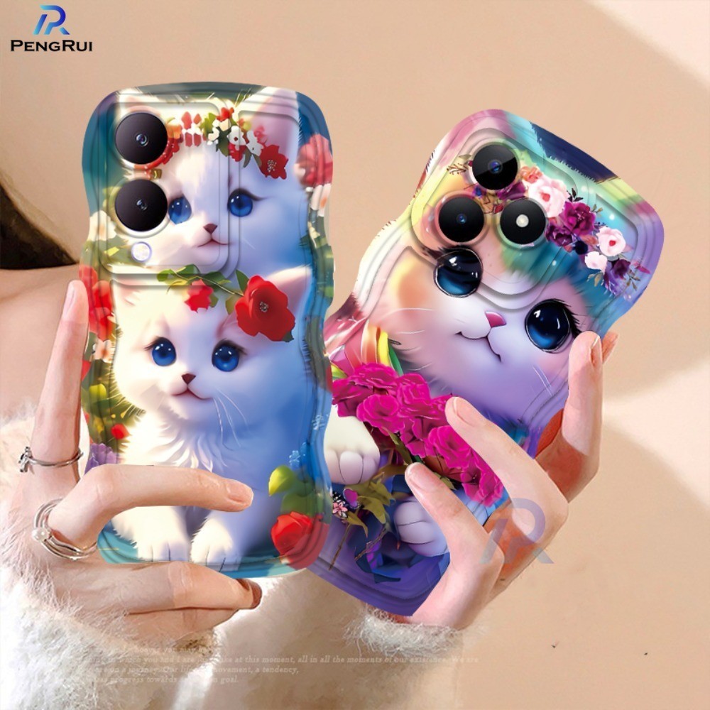 Case Gelombang Untuk iPhone 7 Plus 11 15 14 12 13 Pro Max 7 6 6s 8 6 Plus X XS Max XR SE 2020 Motif 