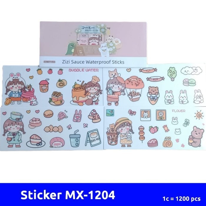 

[ATK BRO] MX-1204 Sticker Motif Girl And Food (pcs)