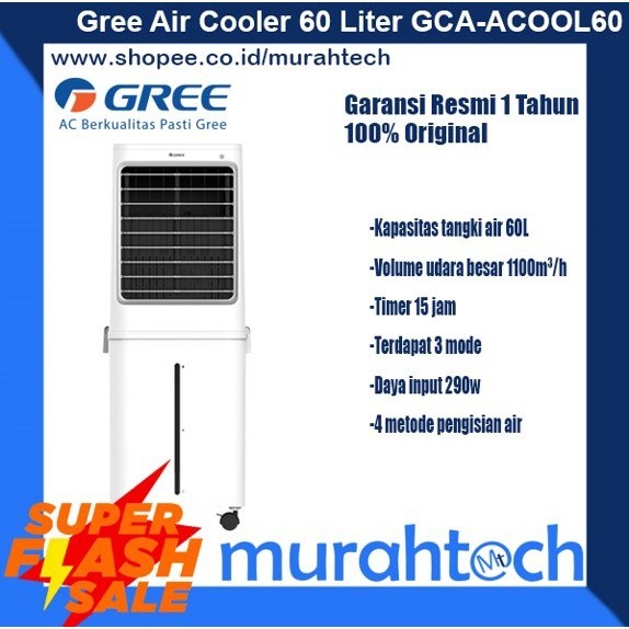 GREE Tower Fan Air Cooler Kapasitas 60 Liter 60L GCA-ACOOL60 not Midea