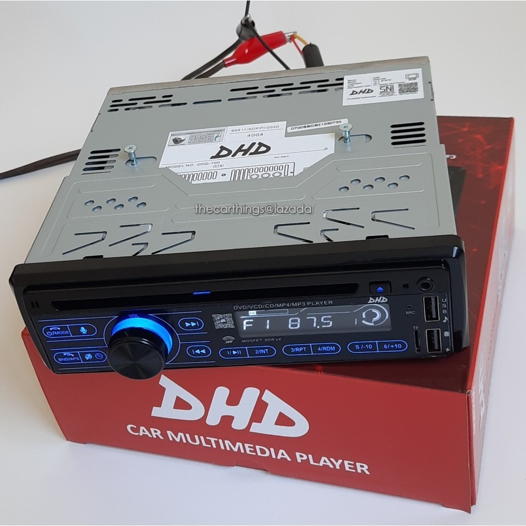 Tape Mobil Head Unit Single Din DVD Player MP3 USB Micro SD Aux In Bluetooth