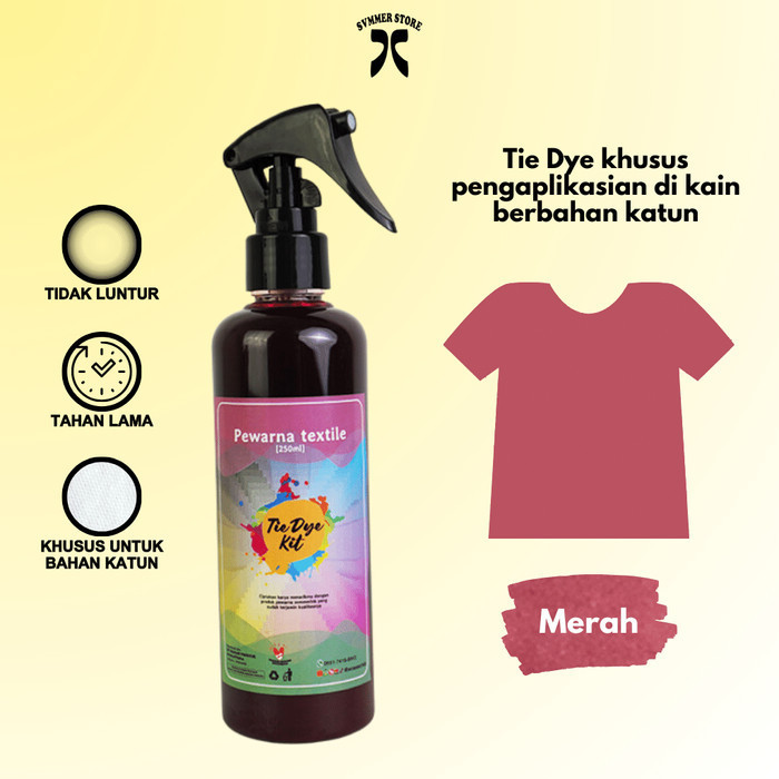 

PEWARNA TIE DYE KIT Semprot 250ml untuk tekstil pakaian baju kaos term - Spy Tngerin 250