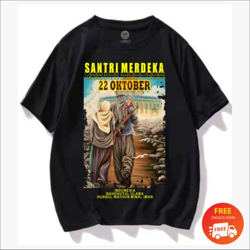 KAOS SANTRI MERDEKA/ NU / MAJLIS SHOLAWAT/ DISTRO TERBARU MURAH