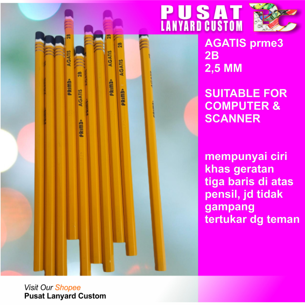 

Pusat Lanyard Custom - pensil 2B prim3 agatis