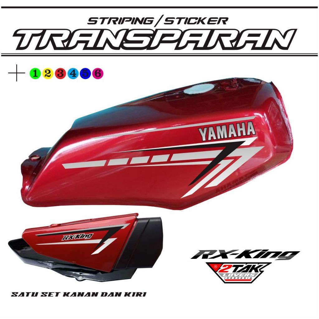 STRIPING STICKER RX-KING VARIASI LIST TRANSPARAN KONTES POLET RX KING variasi list
