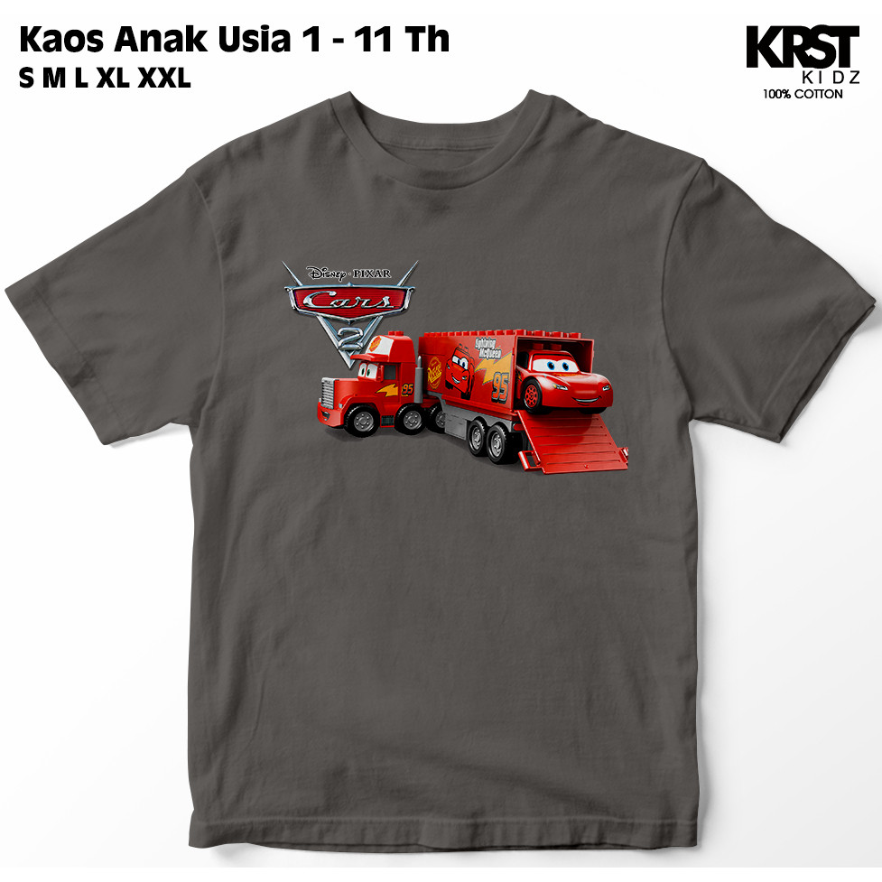 Baju Kaos Anak Motif Lightening Cars McQueen I Kaos Motif Mcqueen Anak