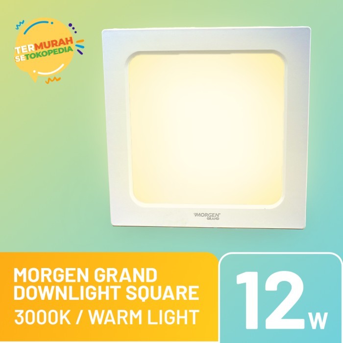 Lampu Downlight Panel LED Morgen 12 dan 18 Watt Bentuk Kotak  - 12 Watt