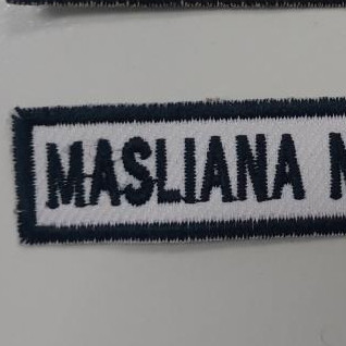 Bordir Papan nama bordir custom/ name tag/ nama untuk baju sekolah, pesantren
