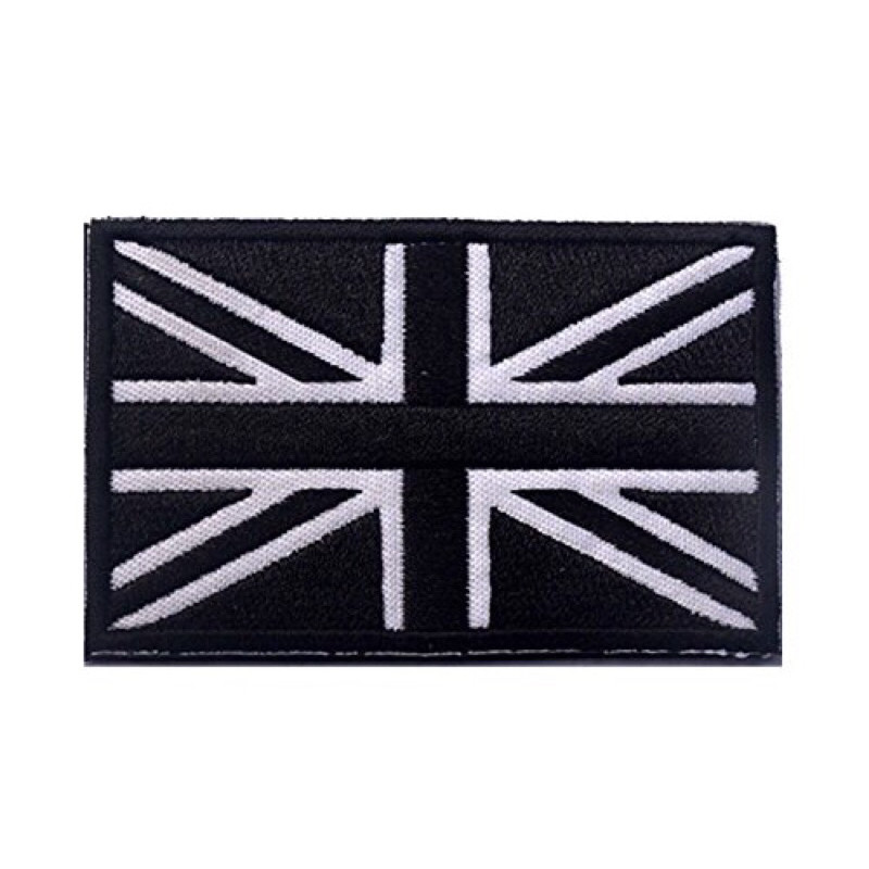 Bordir Patch Bordir Bendera inggris Hitam Premium